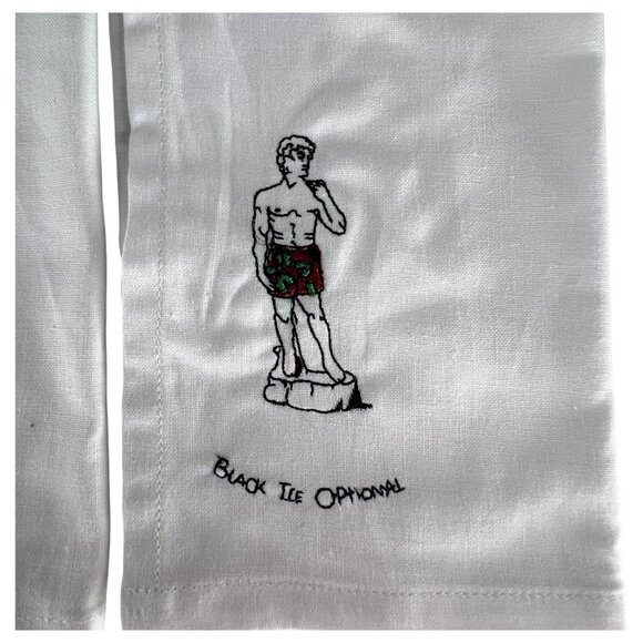 New Merry Masterpieces Christmas Cloth Napkins With Holiday Designs Set of 4 VTG - Picture 7 of 7